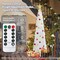 5 Ft Prelit Tinsel Pop Up Christmas Tree with 8 Light(White)16"D x 16"W x 65"H
